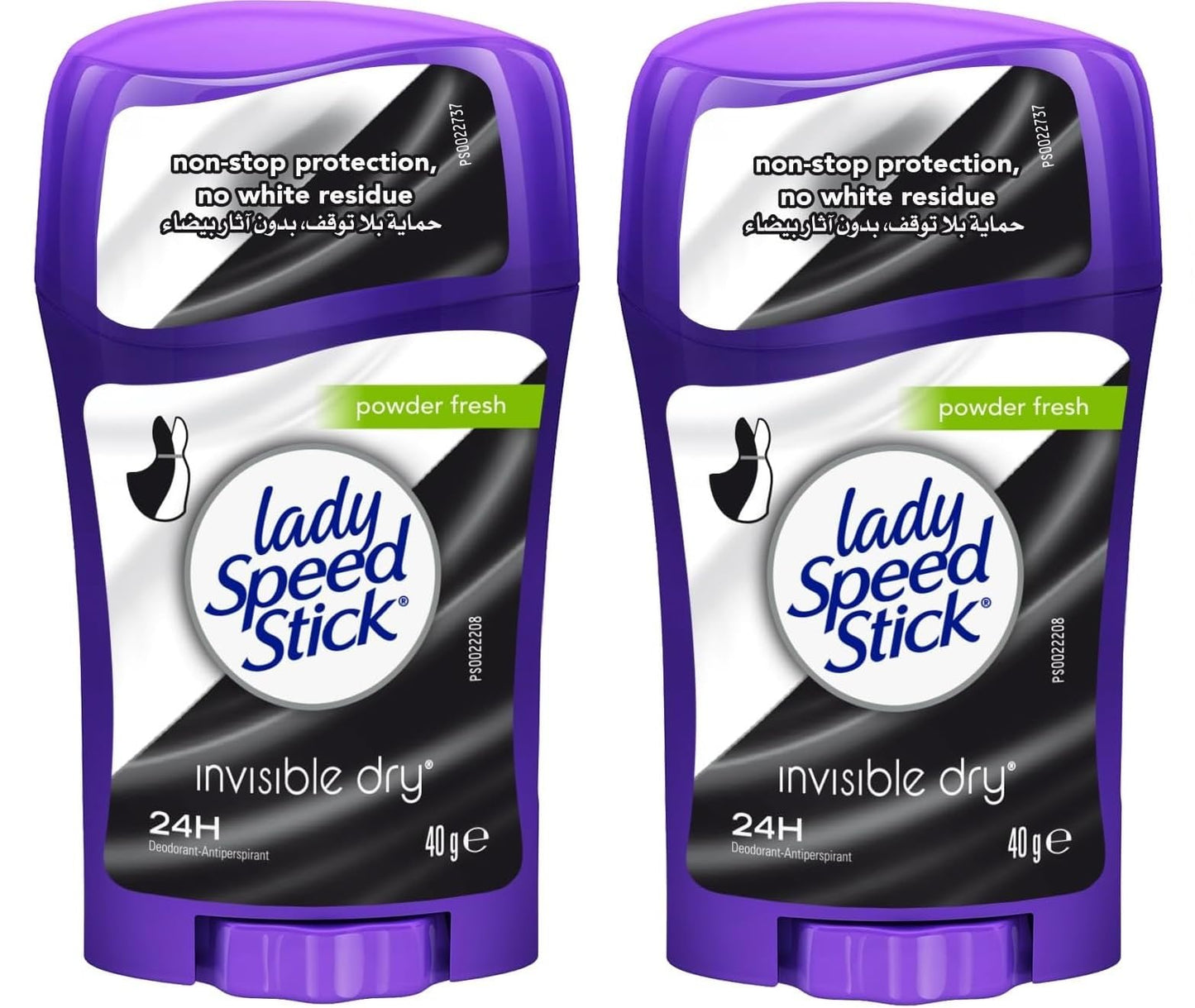 Lady Speed Stick Deodorant 1.4 Ounce Powder Fresh Invisi Dry (41ml) (2 Pack)
