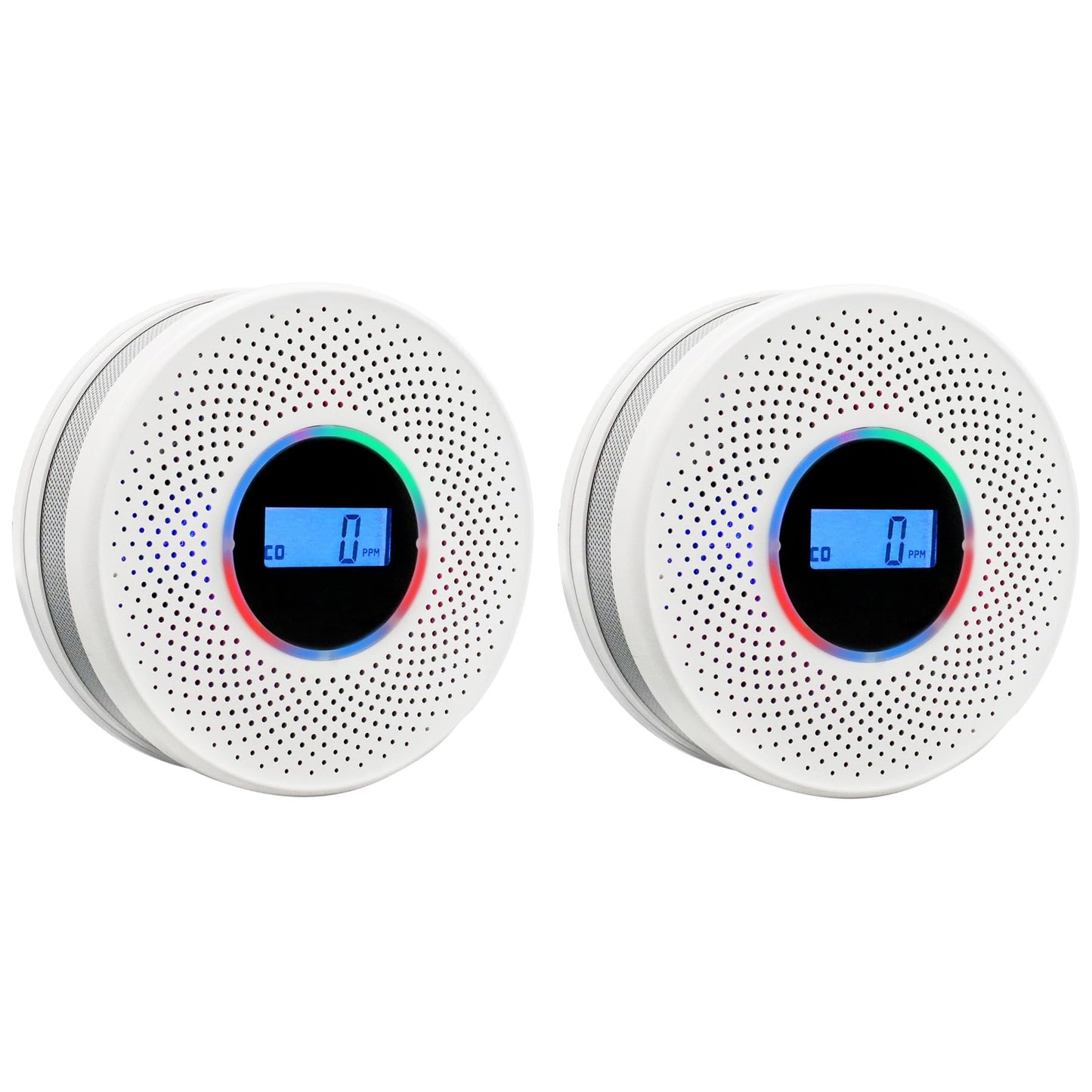 Smoke Detector Carbon Monoxide Detector Combo with Digital Display and Sound Light Alarm, 2-in-1 Smoke & CO Alarm with Battery Operated for Home, Travel or RV