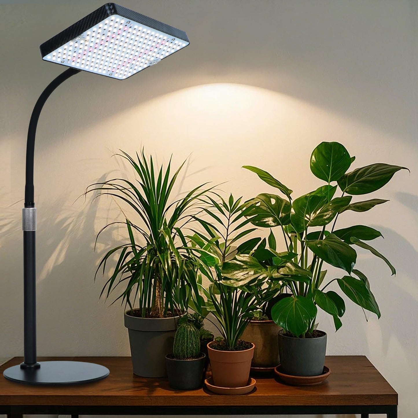 Orchbloom Tabletop Grow Light 25W Full Spectrum with Timer 1Head Black Zinqolay