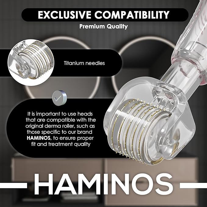 Head 0.25 mm compatible with Haminos Derma Roller, 105 Titanium Needles