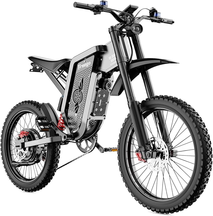 Freego X2 Electric Motorcycle for Adults, Electric Dirt Bike for Teens 6000W Motor 60V/30Ah Battery Long Range, 50MPH Off ...