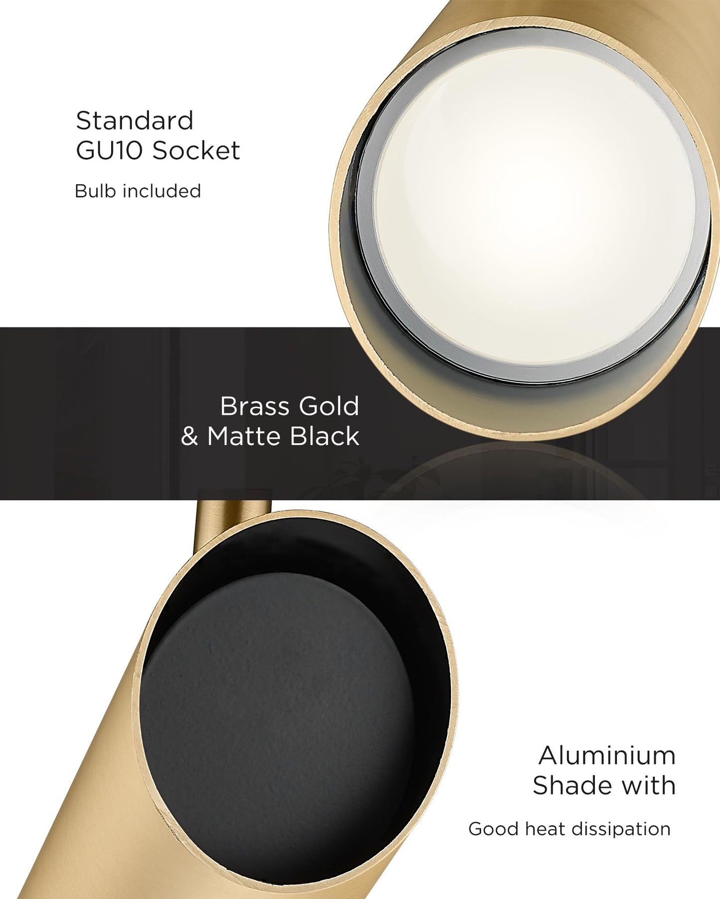 Femila Led Track Lighting  50 Track Lighting Fixtures  Rotatable Kitchen Track Lights  Brass Gold Finish  Gu10 Base  4Fs79Tl-6 Bg