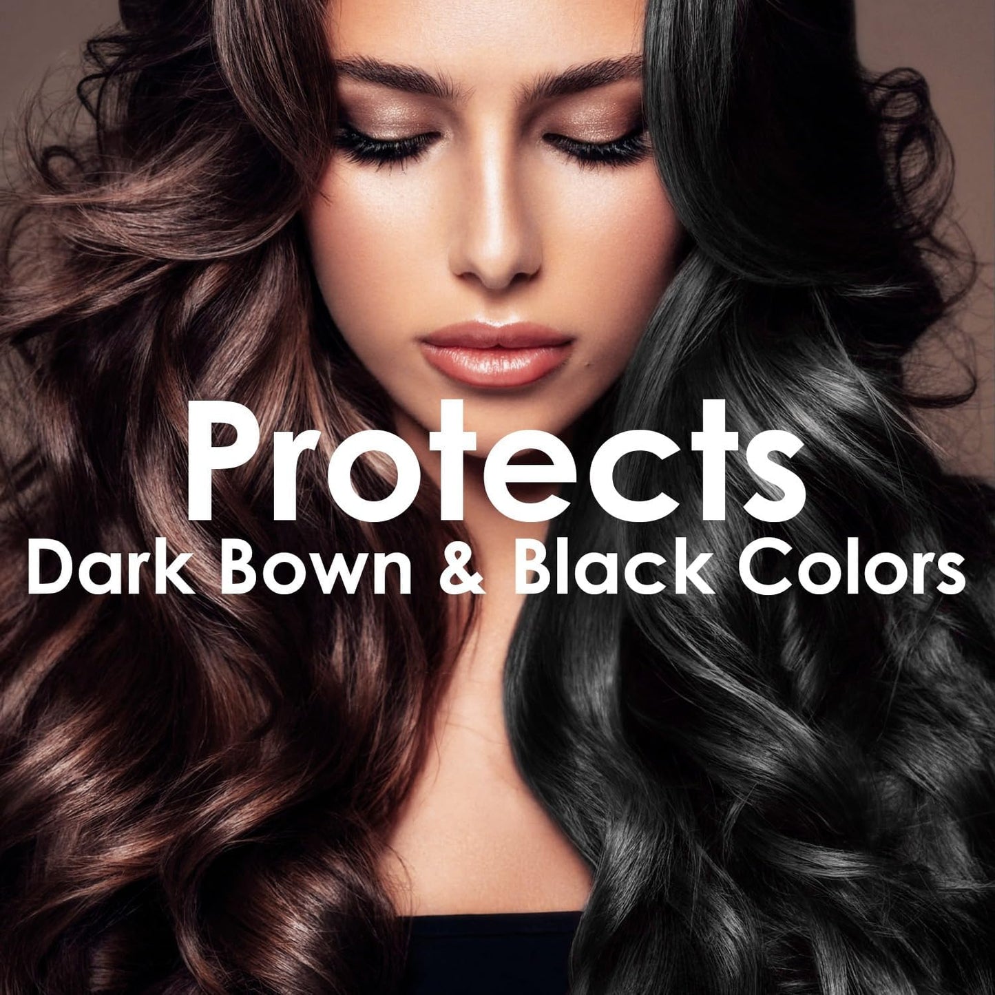 OURO Color-Enhancing Shampoo for Dark Brown & Black Hair - Neutralizes Yellow Tones, Boosts Shine & Intensity, Revitalizes Gray
