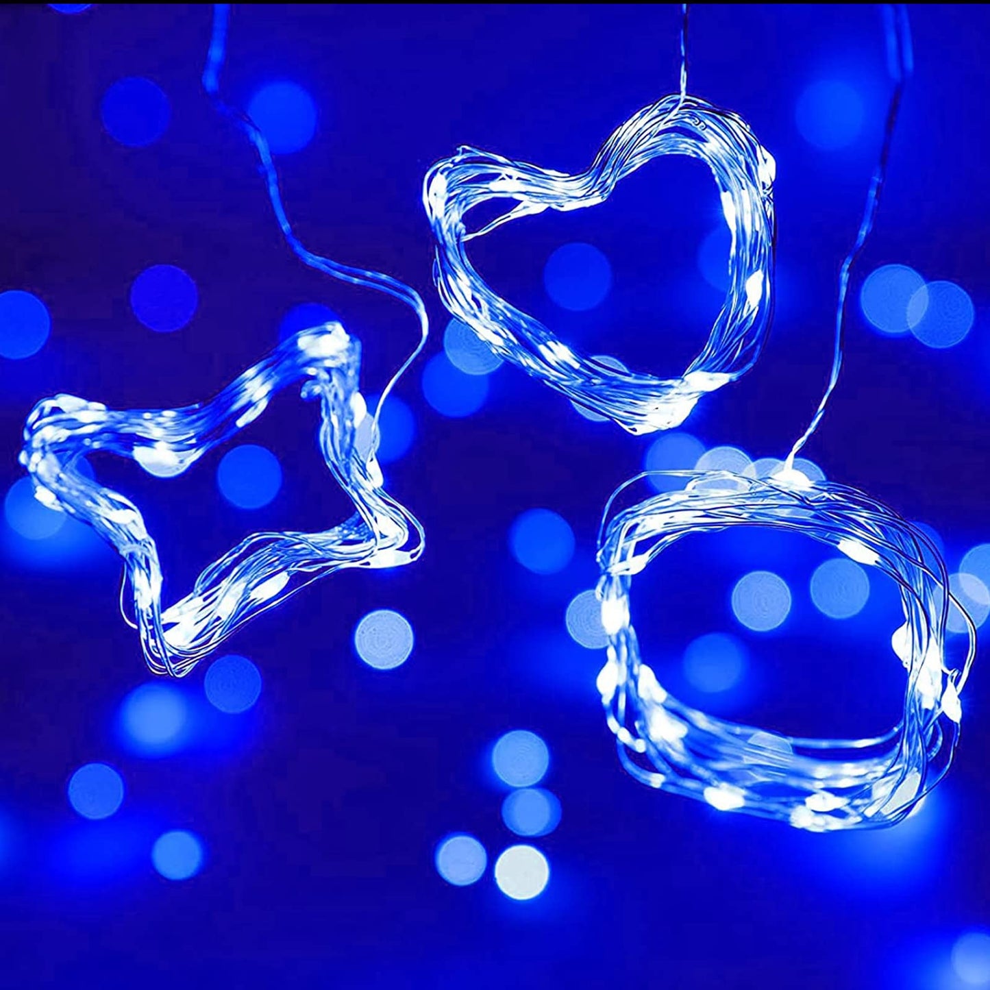 Yiaht 12 Pack Battery Operated Fairy String Lights 7 Feet 20 LED Copper Wire Waterproof Blue