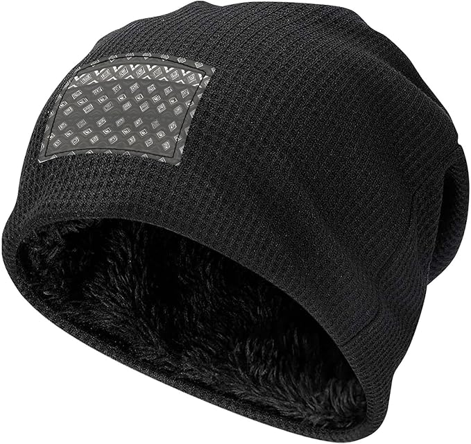 YANYU Grey Tribal Print Lightweight Waffle Pullover Hat Men Women Winter Headwear Outdoor Camping Travel