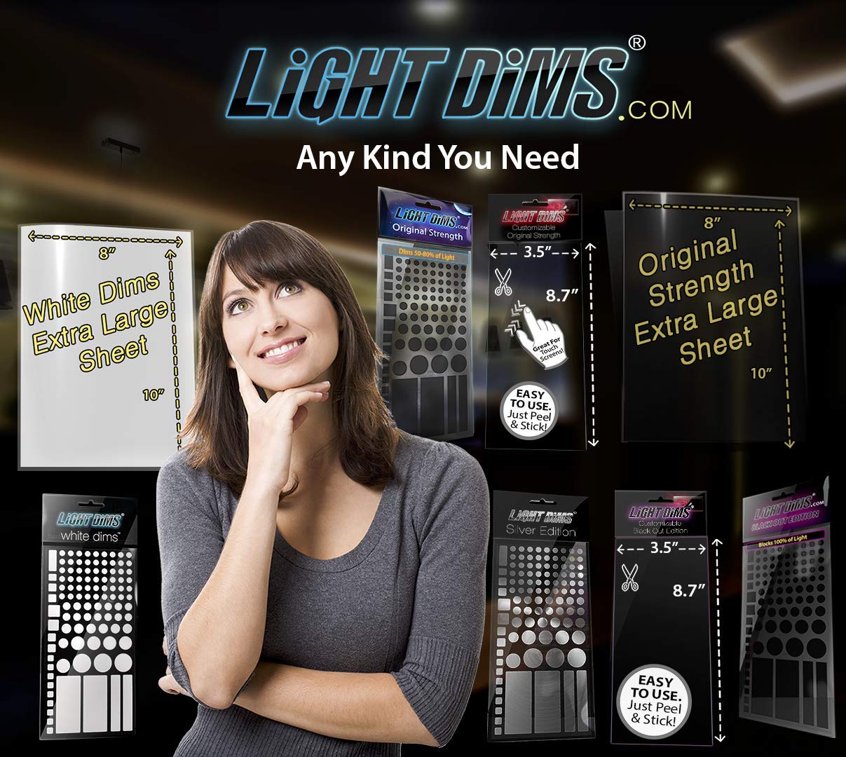 Light Dims Light Blocking Led Covers - Black, 1 Count, Model Ld010, Plastic, Blocks 100% Of Light