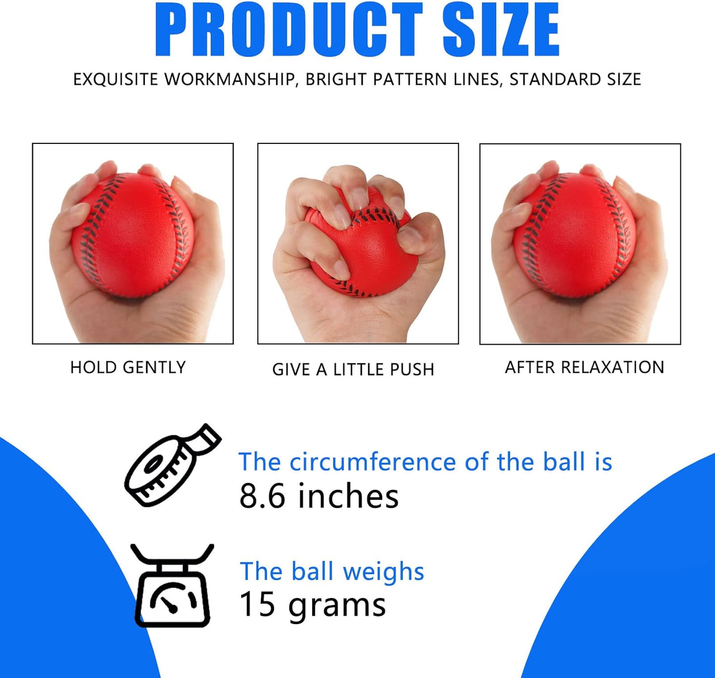 GKK Foam Baseballs 12 Pack Soft Baseballs for Youth Teenager Players Sports Foam Baseballs Training Balls for Hitting and Indoor or Outdoor Play