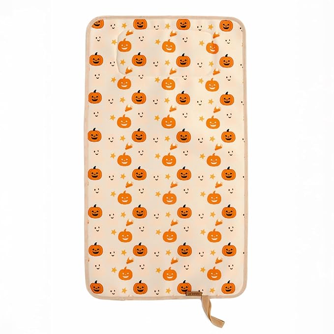 Hamur Home Portable Changing Pad – Waterproof, Washable & Easy Wipe Clean, Foldable Travel Baby Changing Mat for Diaper Bag, Compact & Lightweight, Must-Have for Newborns (Halloween Pattern)