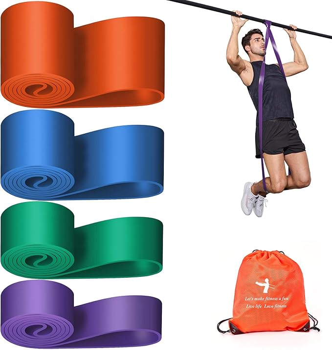 YONKFUL Pull Up Assistance Bands Set 5 LBS - 230 LBS, Long Resistance Bands for Pull Ups Working Out, Gym Workout Bands fo...