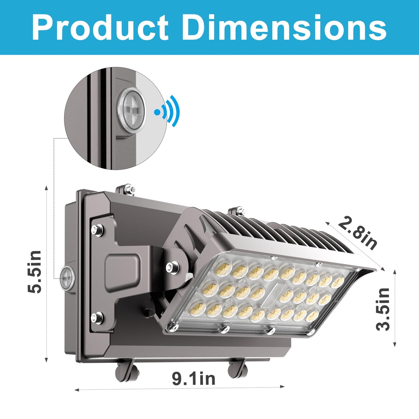 Lightdot 6Pack 150W Led Wall Pack Lights  360 Adjustable Panel With Dusk To Dawn Photocell  22500Lm 5000K  Ip65 Waterproof & Advanced Heat Dissipation Outdoor Security Lighting(Height:10~20Ft)