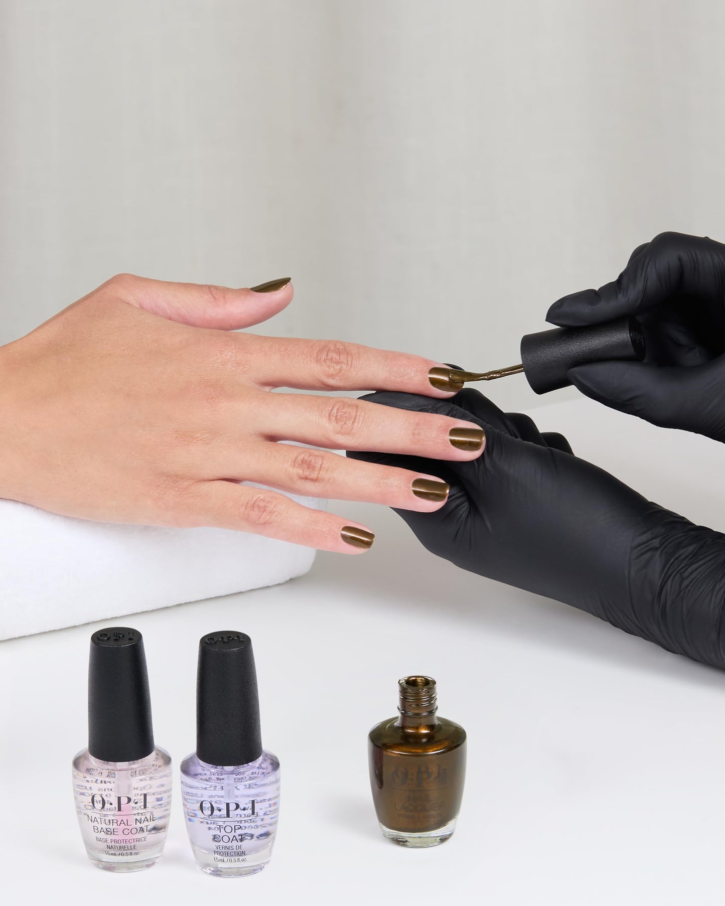 OPI Nail Lacquer Band Tease | Semi-Sheer Dark Gold Brown Metallic Chip Resistant Nail Polish | What's Your Mani-tude | Fall 2025