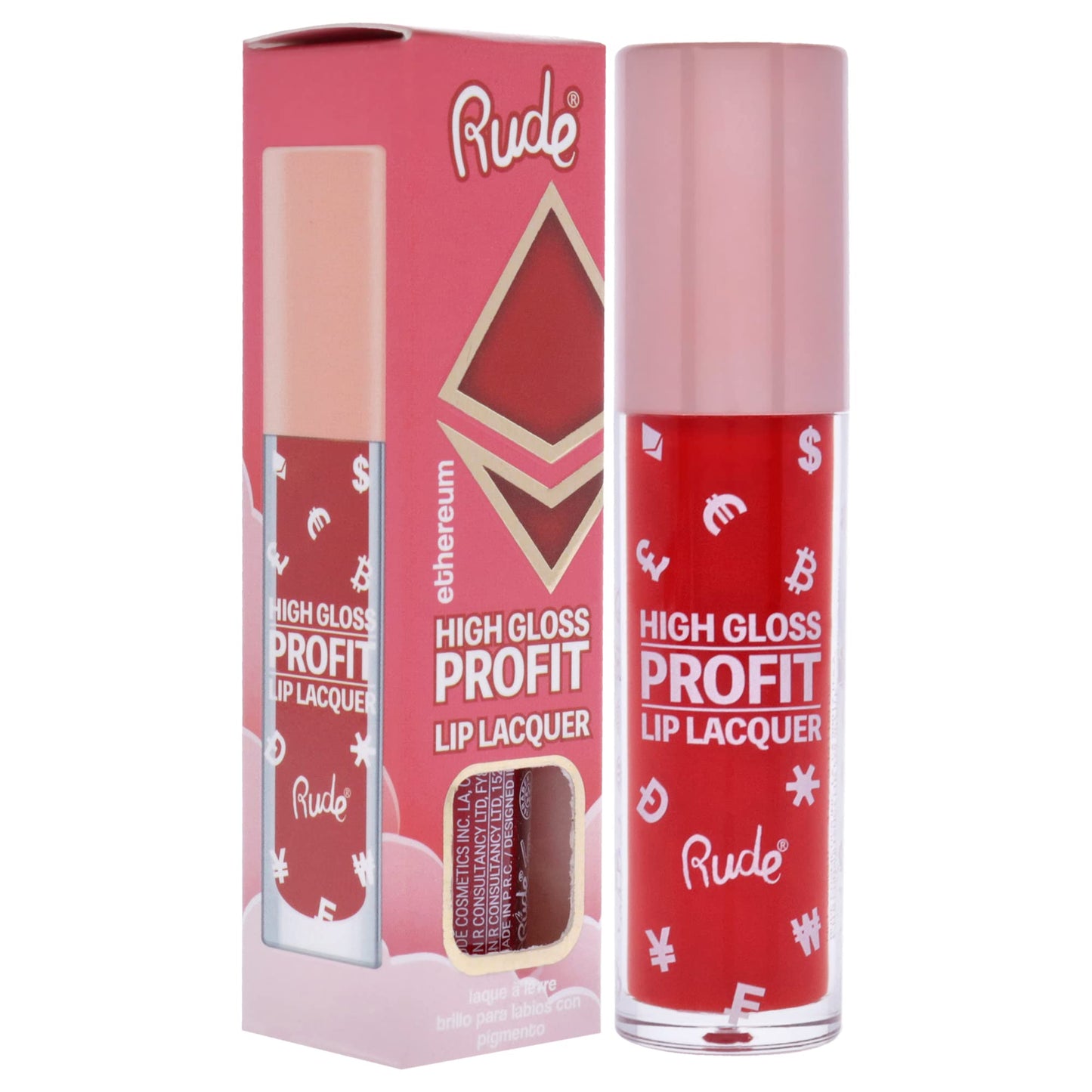 Rude Cosmetics High Gloss Profit Lip Lacquer - Ethereum Lip Gloss Women 0.141 oz