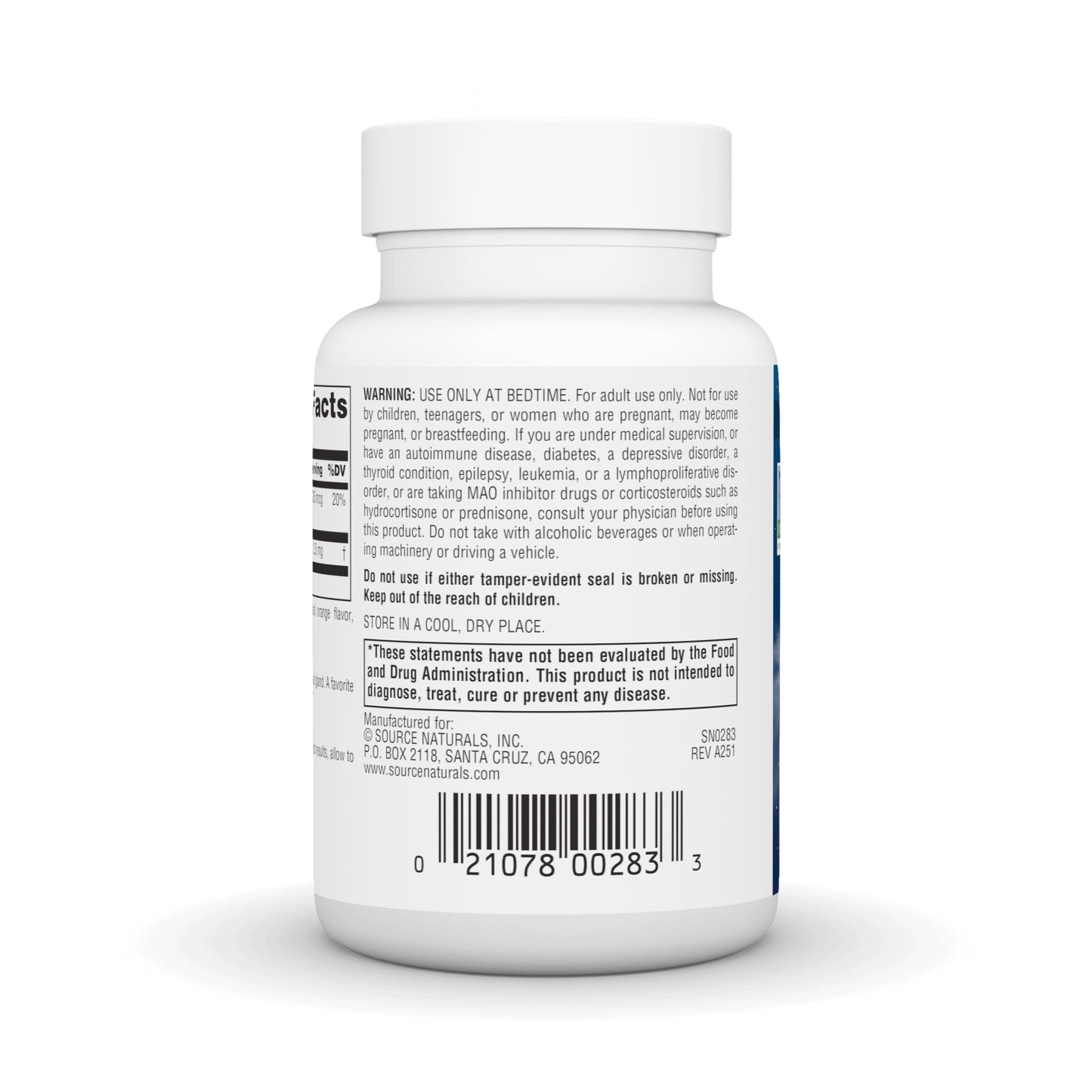 Source Naturals Melatonin 2.5 mg - 240 Orange Flavored Lozenges