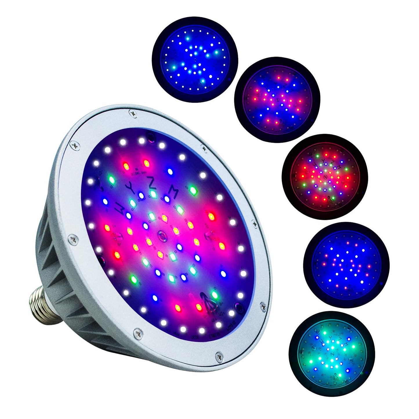 WYZM Waterproof 120V 40W RGBW LED Pool Light Bulb for Pentair/Hayward, 1 Count, Red