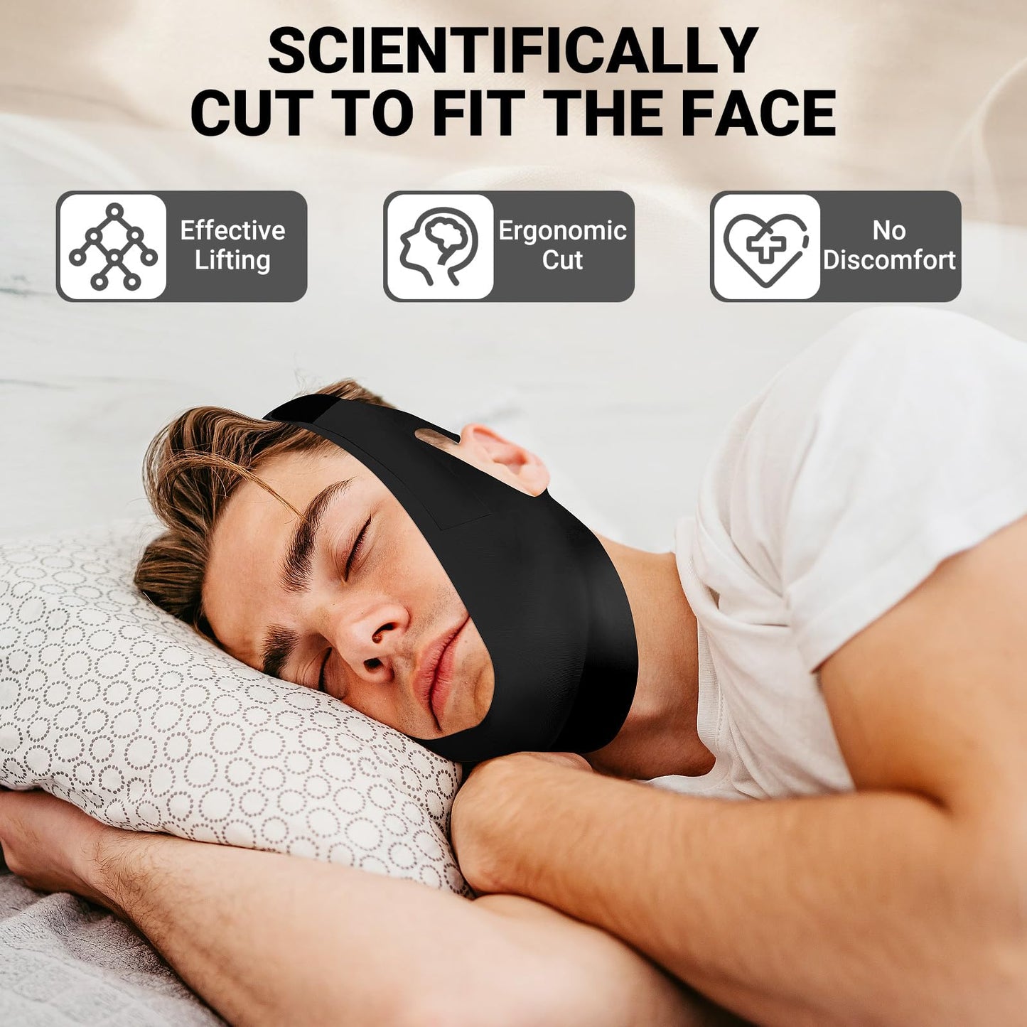 REROIO Snore Stopper for CPAP Users Chin Strap