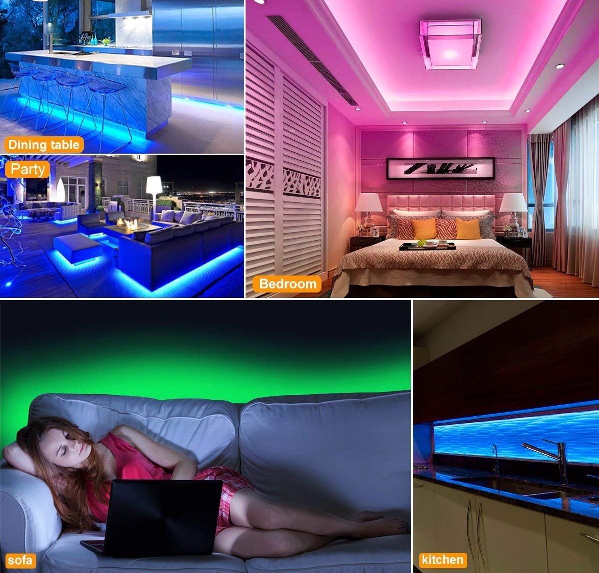 Miheal Wifi Led Strip Light Kit, 32.8Ft 300 Leds, Waterproof Smd 5050, Compatible With Android/Ios/Alexa, Model Zj-Bwcg
