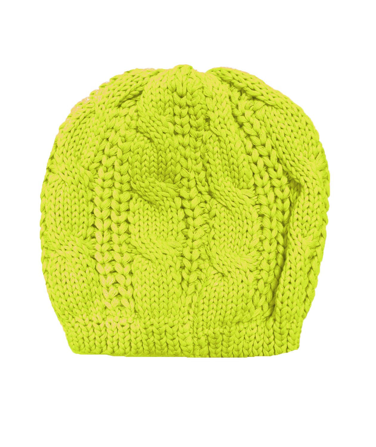 v28 Women Men Girls Boys Teens Cute Cat Ear Knit Cable Rib Hat Cap Beanie (Citron)