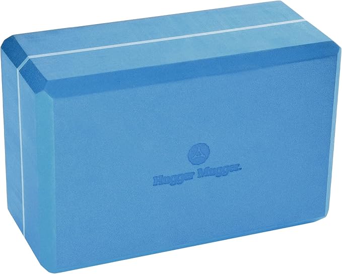 Hugger Mugger 4 in. Foam Yoga Block - Strong and Stable, Beveled Edges for Comfort, Most Favored Block Size, Helps with Al...