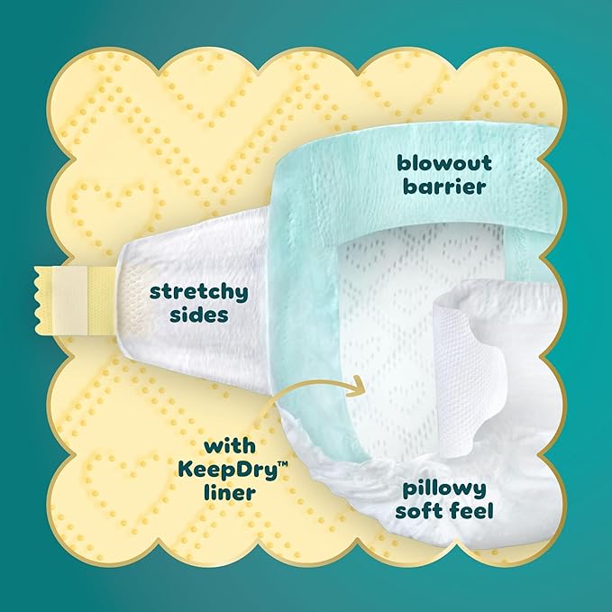 Pampers Swaddlers Diapers, Size 7 (26-50 lbs), 70 Count, Absorbent, Keeps Baby Dry and Comfortable, Skin Safe Disposable Baby Diaper (Packaging May Vary)