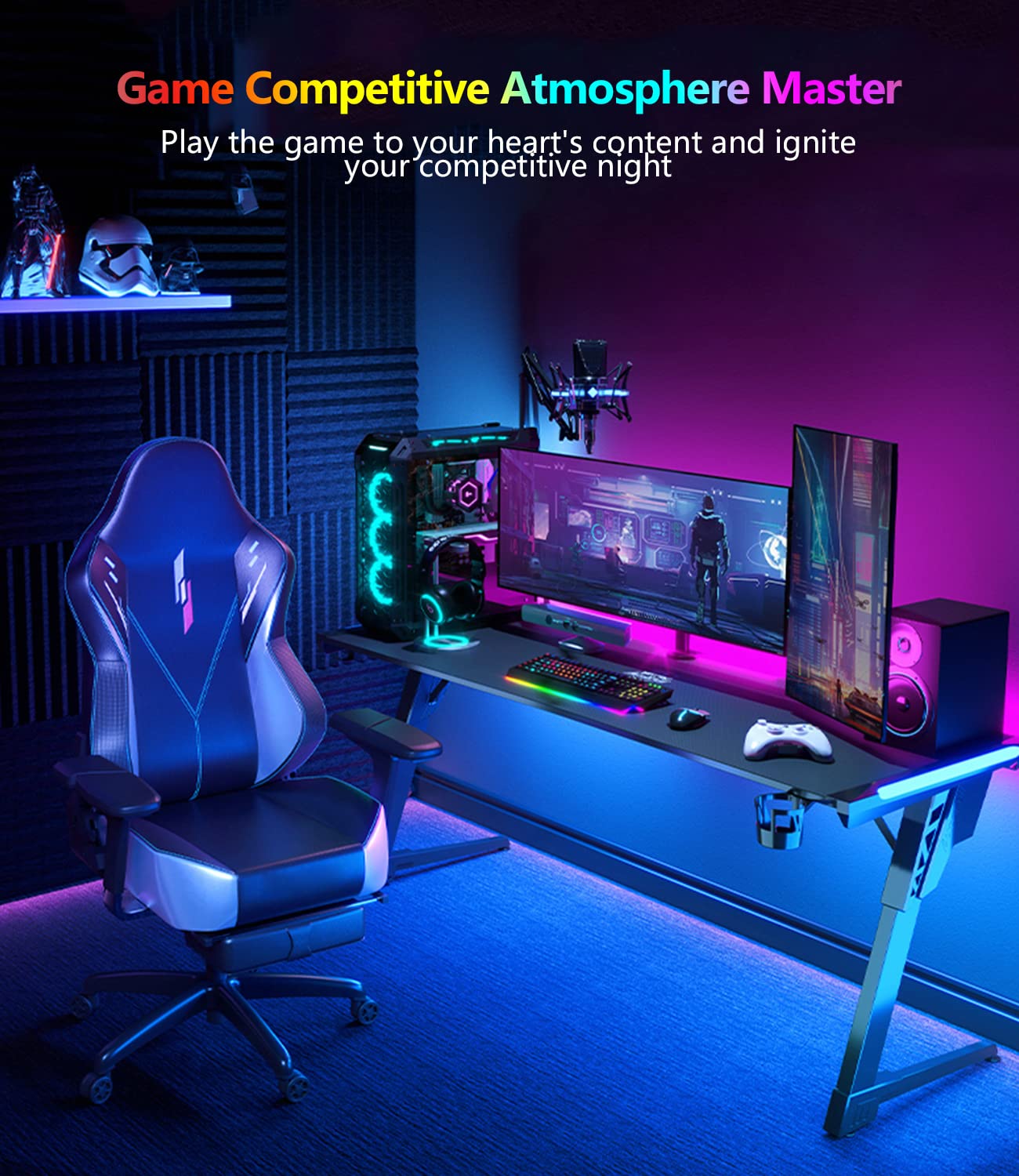 Daymeet TV LED Backlight, 13.1ft RGB USB Strip Lights, Dreamcolor, Sync with Music, Bluetooth APP Control, for 45-60inch TV/Monitor