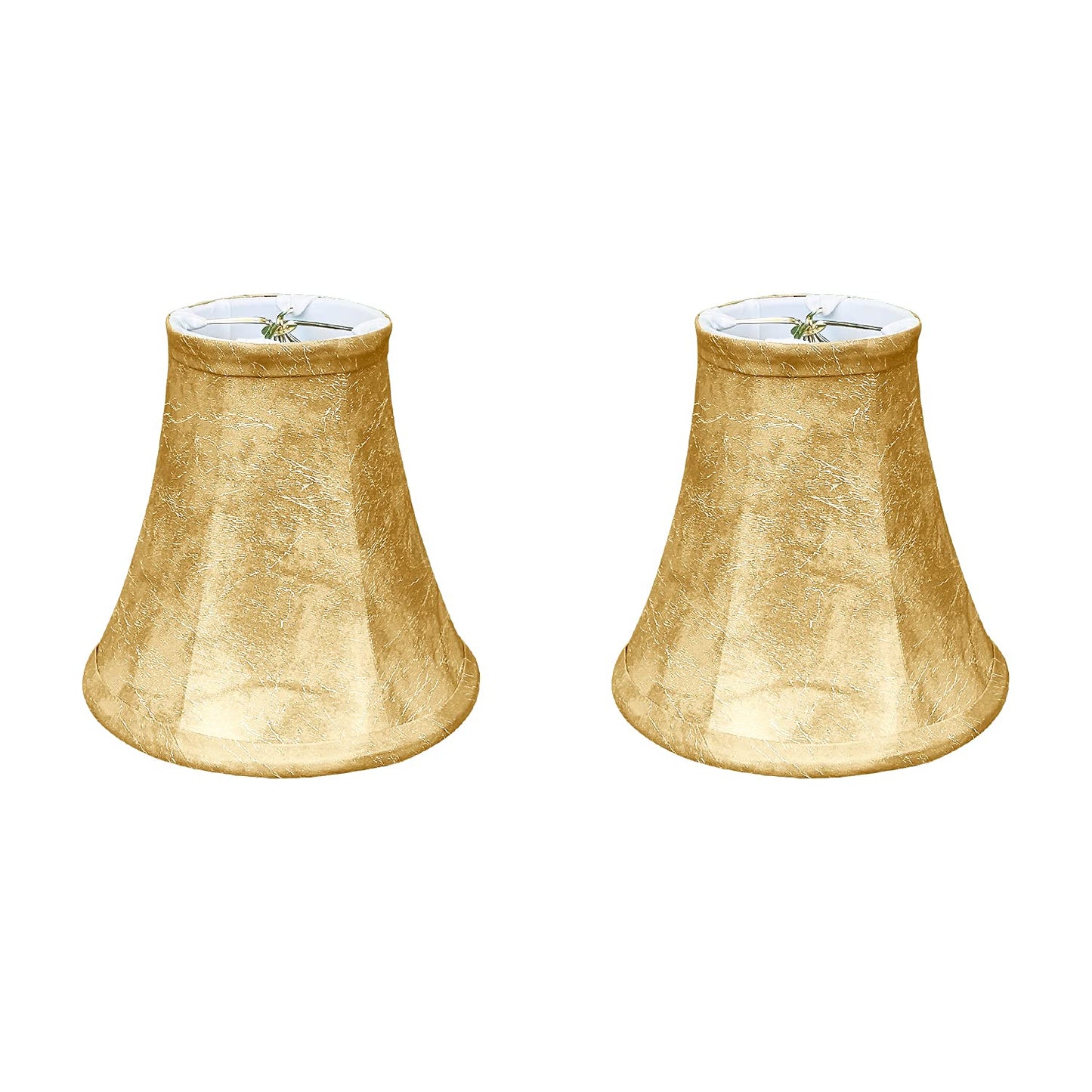 Royal Designs, Inc. True Bell Basic Lamp Shade, 4inx8inx7.25in, Faux Leather, Mouton, Set of 2, Model BS-704RC-8MT-