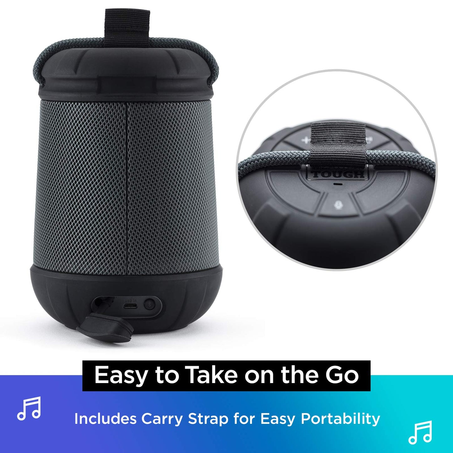 Ihome Ibt158 Smart Bluetooth Speaker - With Color Changing Led Lights - Perfect Portable Audio Device For Parties, Outdoors, And