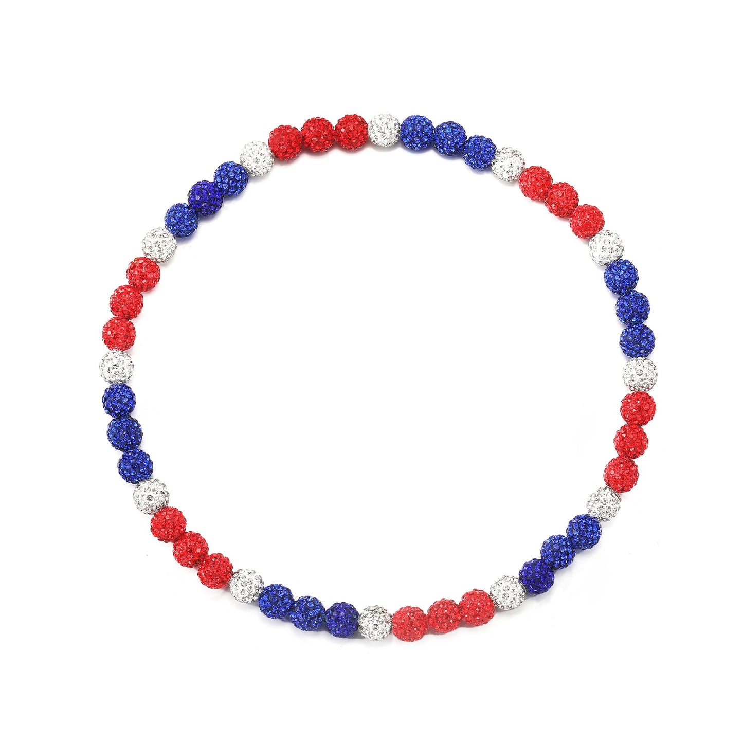HSWYFCJY Baseball Beaded Chain Necklace for Men Women, Rhinestone Discoball Drip Accessories Navy Blue Orange Baseball Necklaces