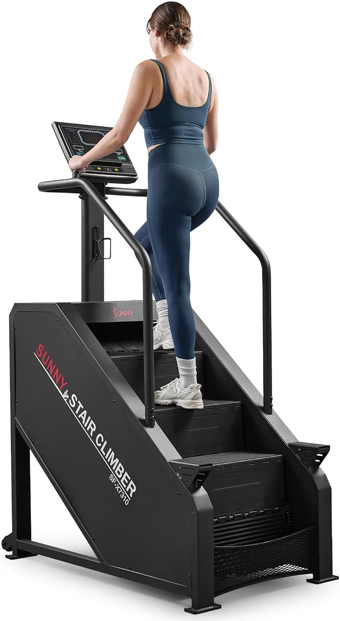Sunny Health & Fitness Premium High-Intensity Smart Stepper Stair Climber, Commercial Grade, Cardio Workout Programs, Free...