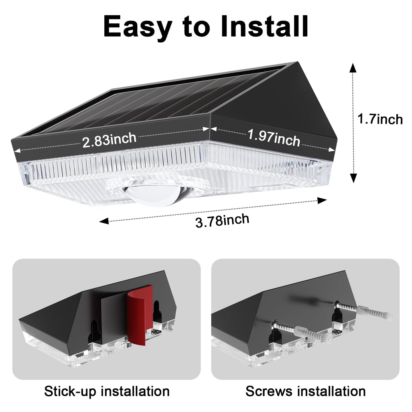 Ellasay Solar Fence Lights Outdoor: Ip65 Waterproof Rgb Solar Powered With 10 Lighting Modes - Led Lens Wall Decor For Garden Deck Patio Backyard Balcony 12 Pack