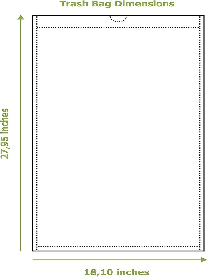 Greenland Biodegradable 60 Trash Bags Compatible with Simplehuman (Code G, 60 Bags, 8 Gallons) & IKEA Mjösa 8 Gallon Pedal Bin