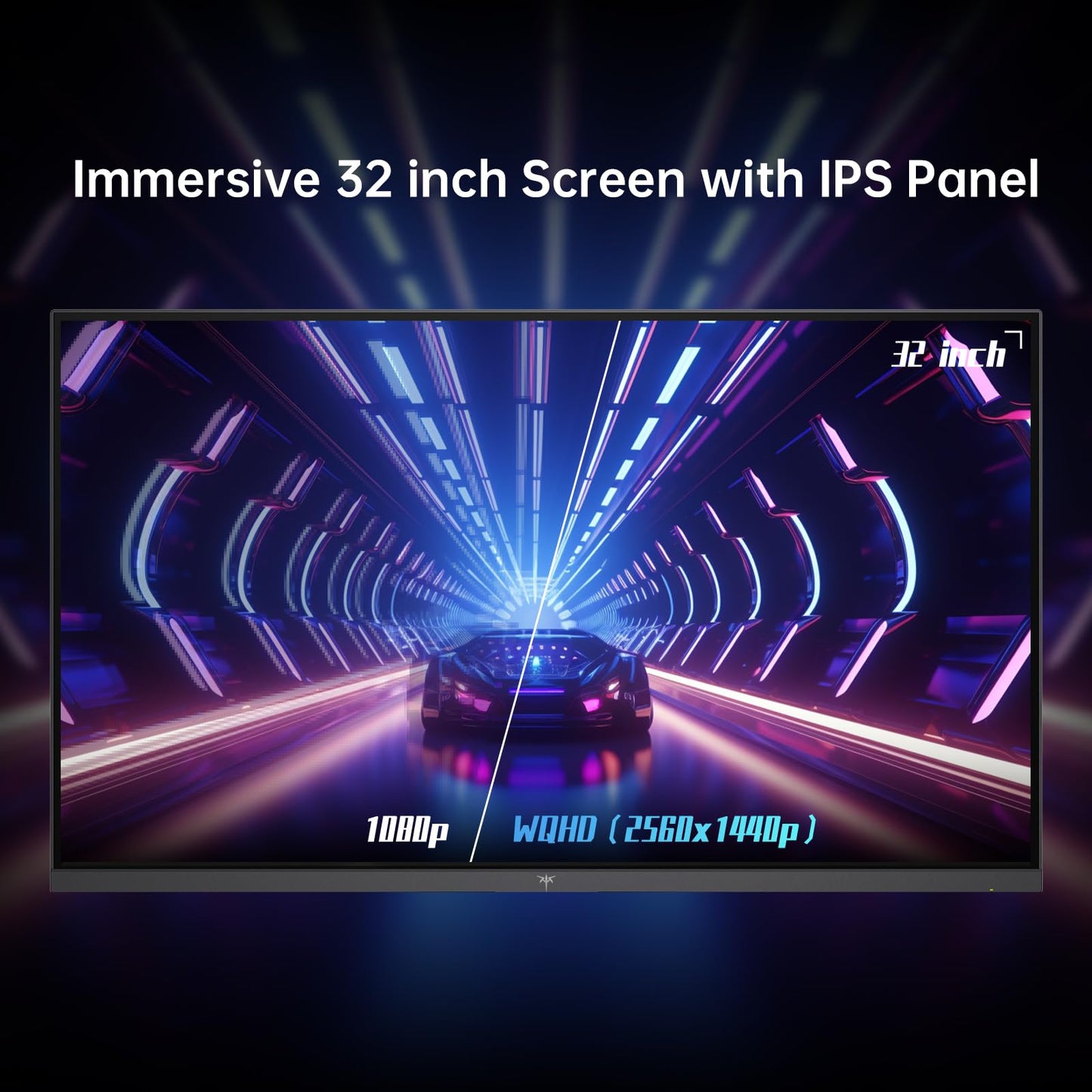 KTC 32 Inch 2K Monitor, 1440P IPS Computer Monitor, 100Hz 120Hz Frameless QHD PC Monitor for Office & Gaming, Eye Care, G-Sync/FreeSync, 109% sRGB, HDR, HDMI/DP, Tilt Adjustable, VESA, H32T13