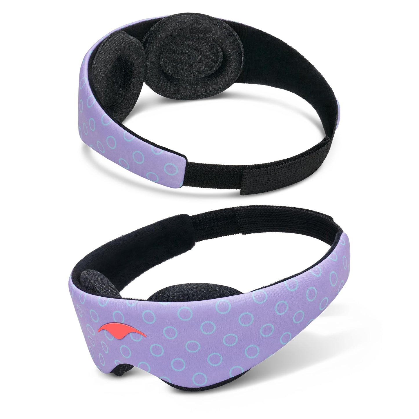 Manta Kids Sleep Mask - Comfy & Cute Blackout Sleeping Mask with Adjustable Eye Cups, Soft & Breathable Machine Washable Kids Eye Mask for Girls, Boys, Toddler Aged 6+ (Periwinkle)