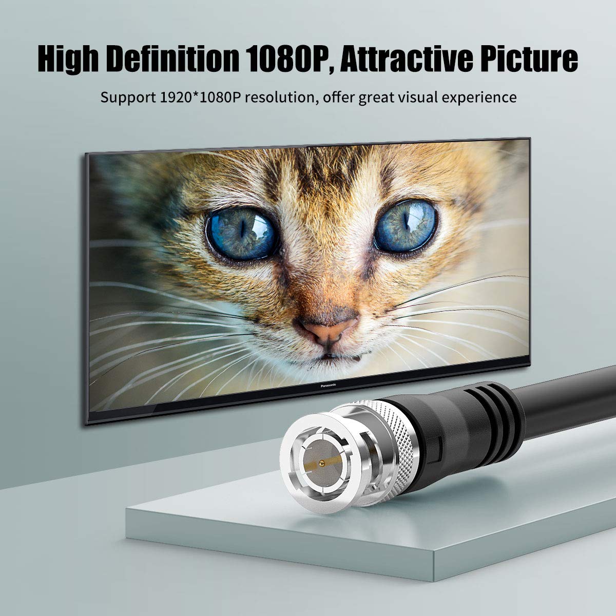 Sdi Cable 3Ft, Bifale 3G Hd-Sdi Cable, Heavy Duty Bnc To Bnc Cable 75 Ohm, 1080P For Video Security Camera Cctv Systems Video Co