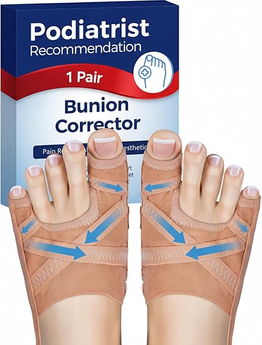 Habioer Bunion Corrector for Women & Men, Breathable Toe Straightener for the Thumb and Little Toe, Comfortable & Adjustab...