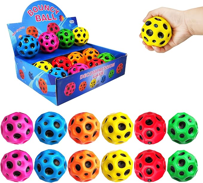 ZHEBAG Bouncy Ball, Colorful Big Super Bouncy Astro Balls, Extreme High Bouncing Balls for Kids,Fun Kids Lightweight Foam ...