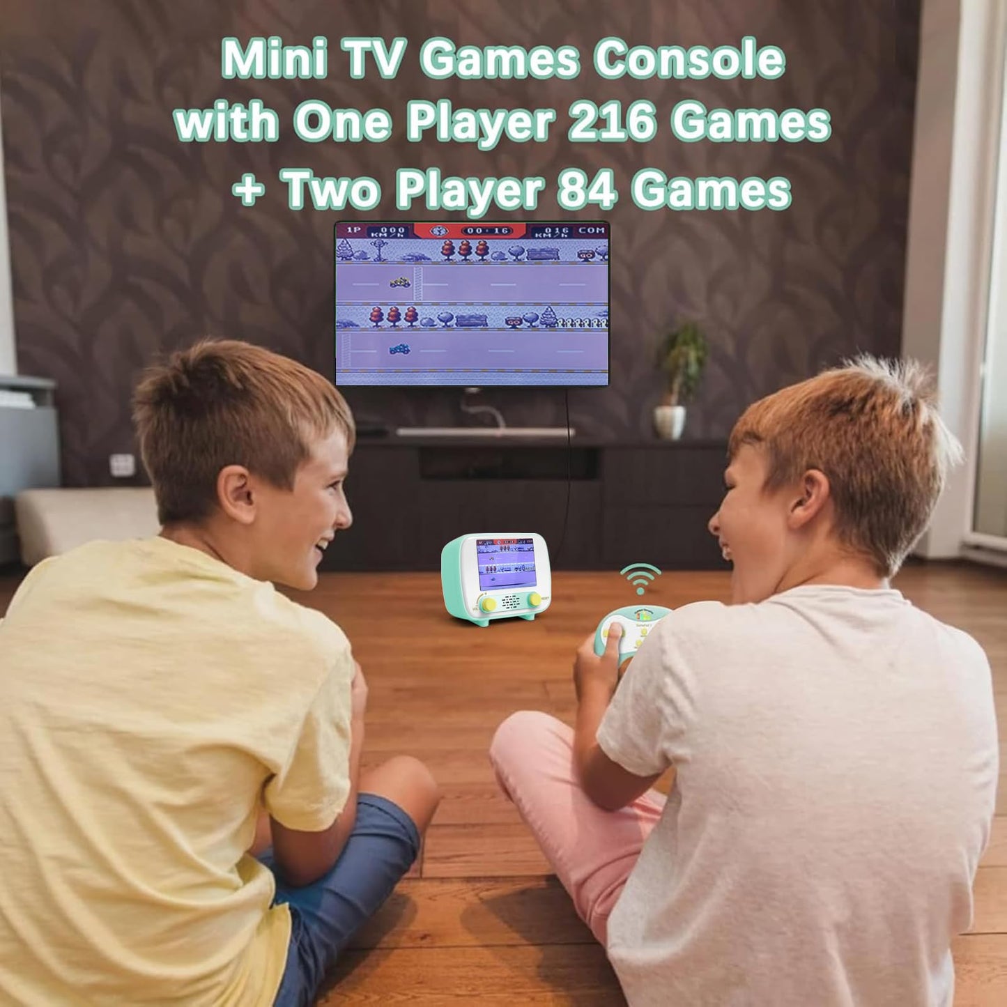 Handheld Game Console, Retro Mini Arcade Machine, 2.8 Inches, (One Player Game 216 Classic Games, Two Player Game 84 Classic Games), Supports for Handheld Controller & AV Output Connection TV
