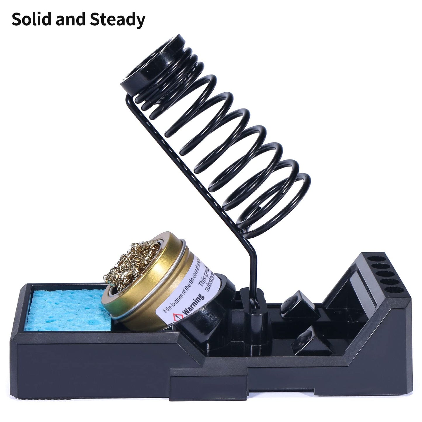 YIHUA X-4 Premium Soldering Iron Holder with Brass Wool, Cleaning Sponge and Solder Tip Slots