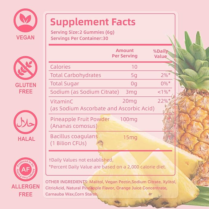 Airboy Feminine Balance Gummies,Women’s Health Gummies,Pineapple Gummies for Women PH, Immune Support,Vaginal Flora Balance-60 Gummies
