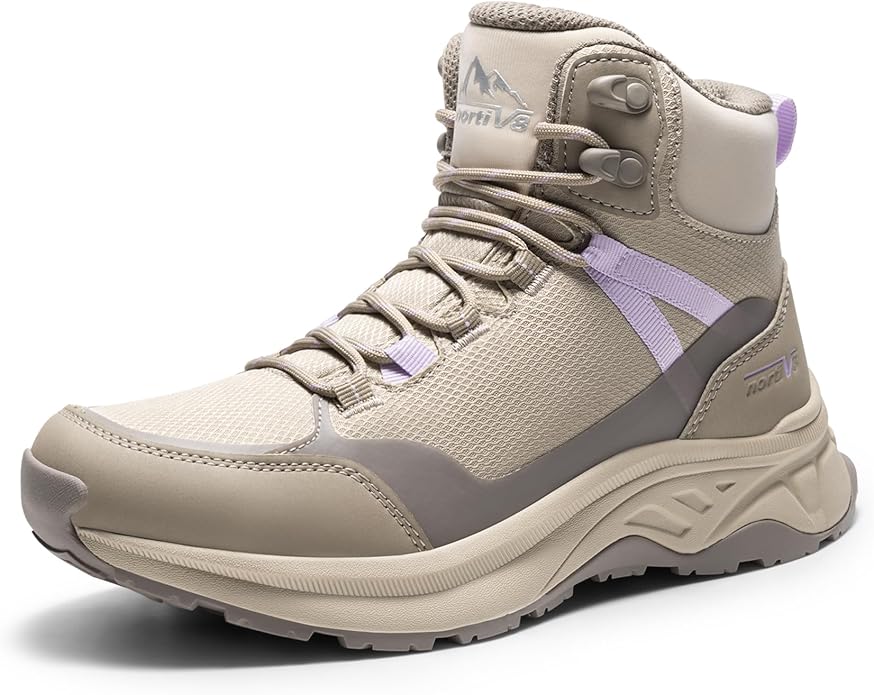 NORTIV 8 Women's Hiking Boots Waterproof Lightweight Outdoor Trekking Comfortable Non-Slip Backpacking Camping Ankle Boot ...
