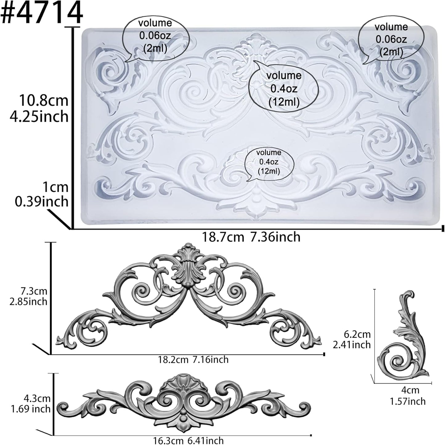 Garland Mold for Polyclay Air Dry Clay Plaster