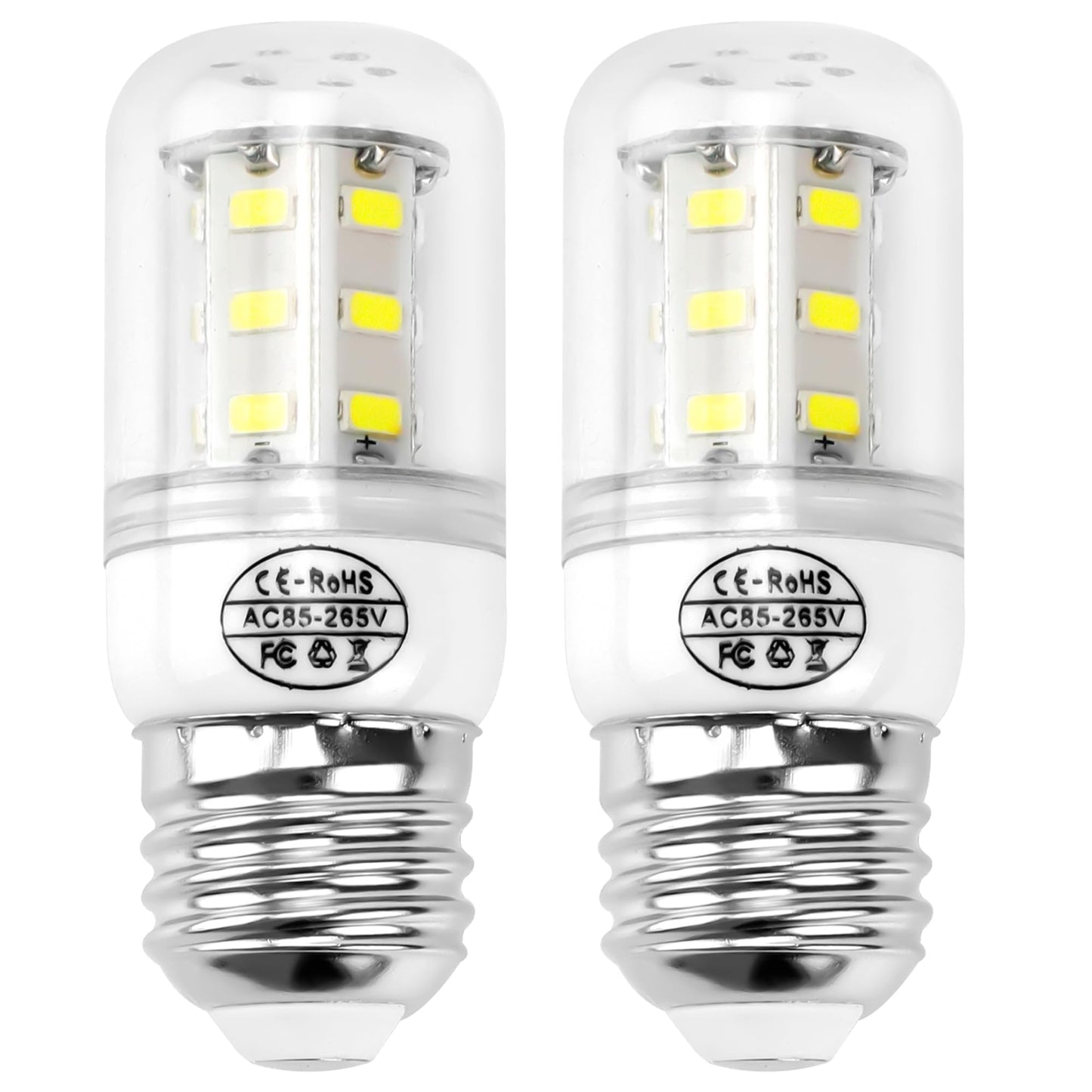 AMI PARTS KEI D34L Refrigerator Bulb 5304511738 E27 LED Refrigerator Light Bulb 3.5W Compatible with frig.idaire Kenmore Light Bulb AP6278388 PS12364857 (85V-265V White Light*2 Pice)