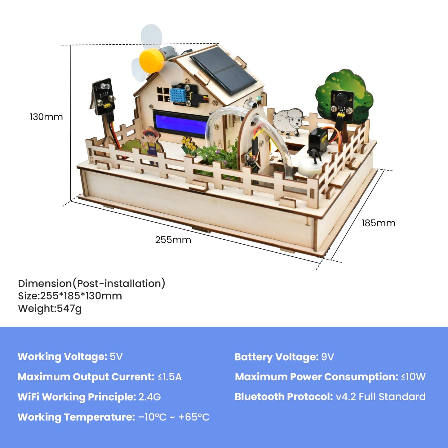 Keyestudio Iot Control Smart Farm Starter Kit For Arduino Esp32,Electronics Programming Kit Compatible With Arduino Scratch Onli