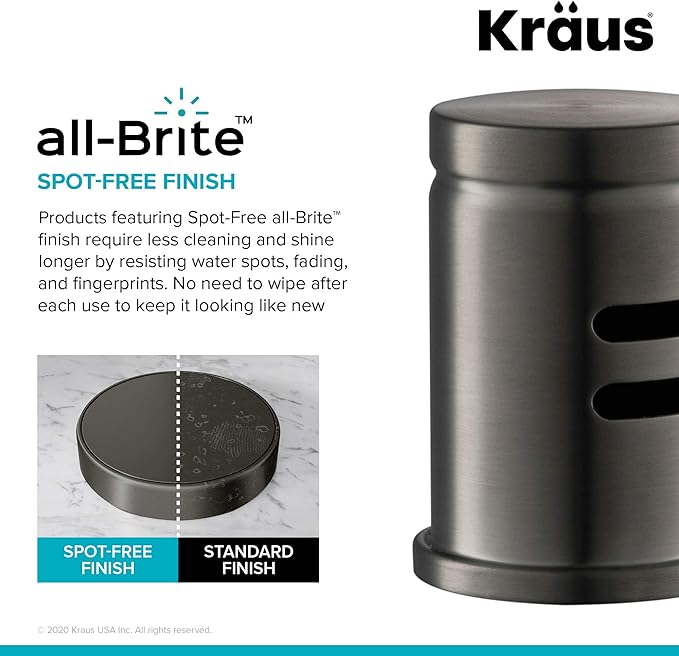 Kraus KPF-1610MBSB-KAG-1SFSB Bolden Single Handle 18-Inch Commercial Kitchen Faucet with Air Gap, Matte Black/Black Stainless Steel