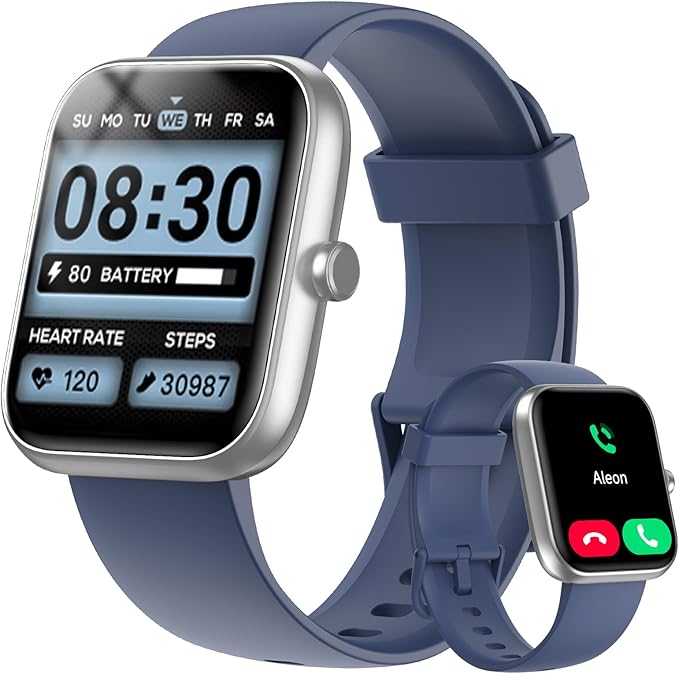 Smart Watch for Women Men with Bluetooth Call, Alexa Built-in Smartwatch, 1.83"DIY Dial Fitness Watch with Sleep Heart Rat...