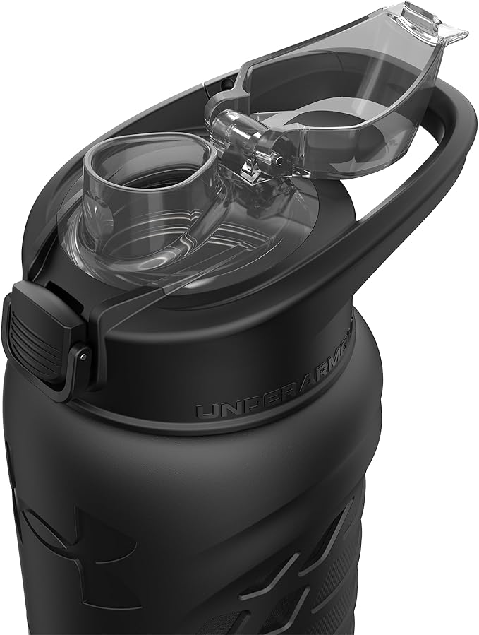 Under Armour 24Oz Stainless Steel Water Bottle, Insulated, Carabiner Easy Carry Hook, Leak Proof, Kids & Adults, All Sports, Gym