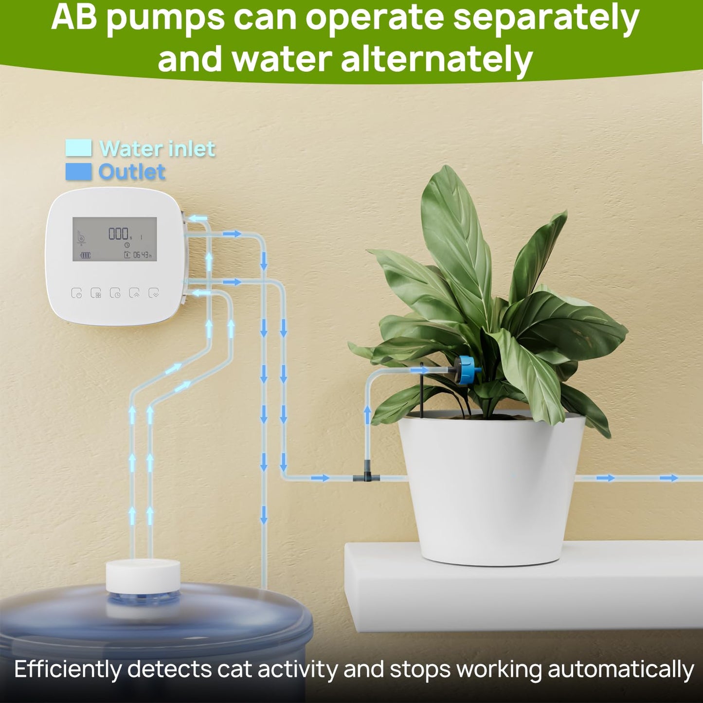 Smart Automatic Plant Watering System - Plant Watering Devices for 20 Potted Plants，Auto Drip Irrigation System Programmable Timer & Compatible with Alexa