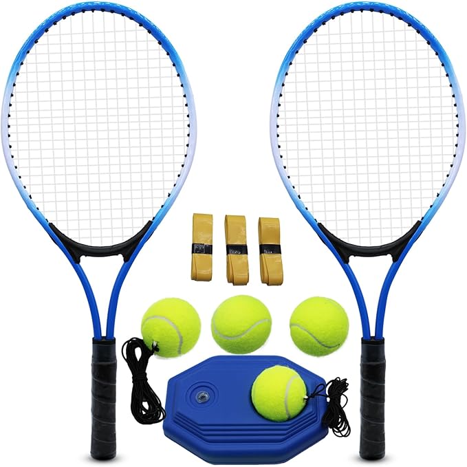 Magicorange 21 inch Tennis Rackets for Kids 2 Players Recreational Tennis Racquet Set for Beginners and Professional with ...