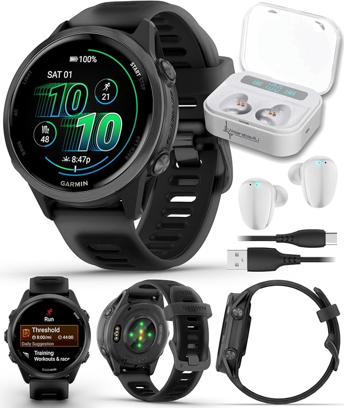 Garmin Forerunner 570 42mm Advanced GPS Running & Triathlon Smartwatch AMOLED Display Training & Recovery Features Slate G...
