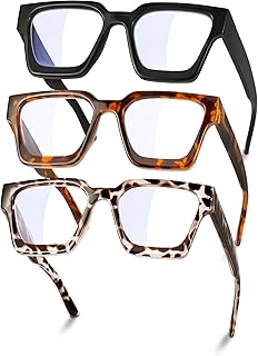 YDAOWKN Oversized Blue Light Blocking Glasses for Woman Rectangle Frame Fashion Chic Preppy Anti Eyestrain