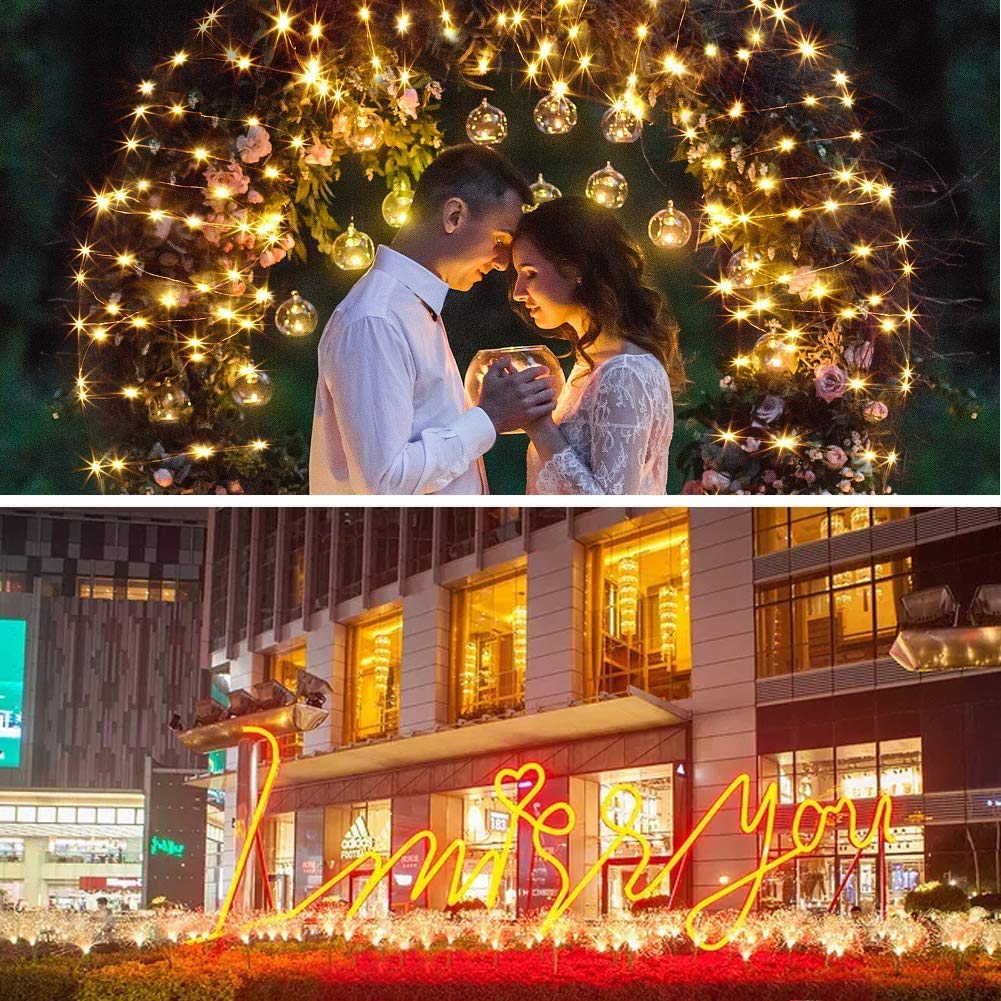 Mumuxi 20Ft Fairy Lights - 4 Pack Warm White Led String Lights, Battery Operated, Waterproof Copper Wire, Model T28